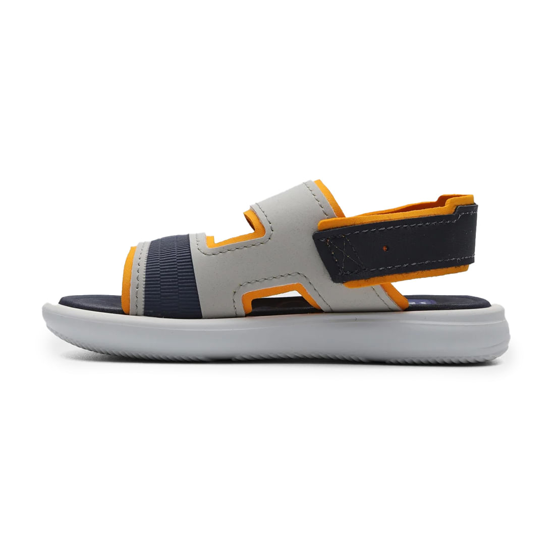 Papete infantil masculina Grendene Cartago Mini vista lateral mostrando o ajuste em velcro